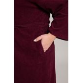 Bordo krāsas trikotāžas halāts ar kabatām