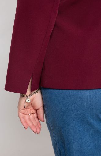 Bordo krāsas eleganta oderēta jaka