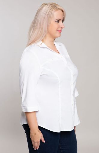 Elegants klasisks balts krekls