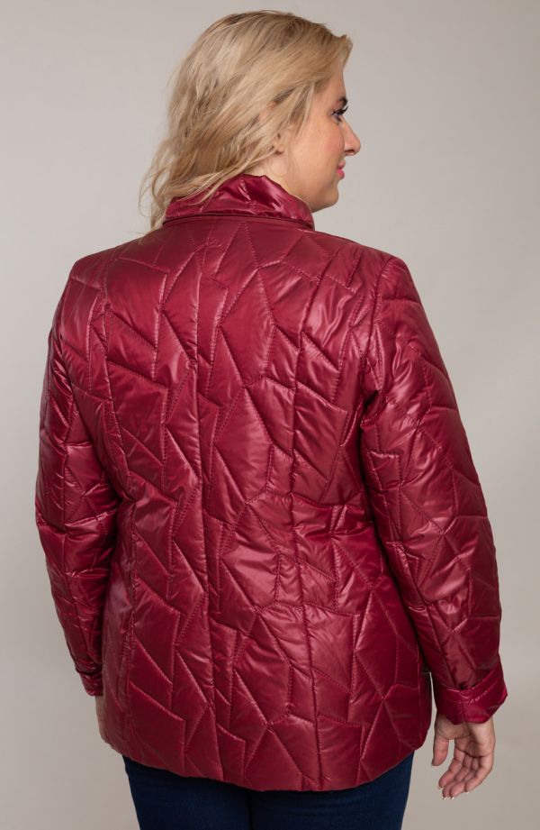 Bordo krāsas pārejas spīdīga jaka
