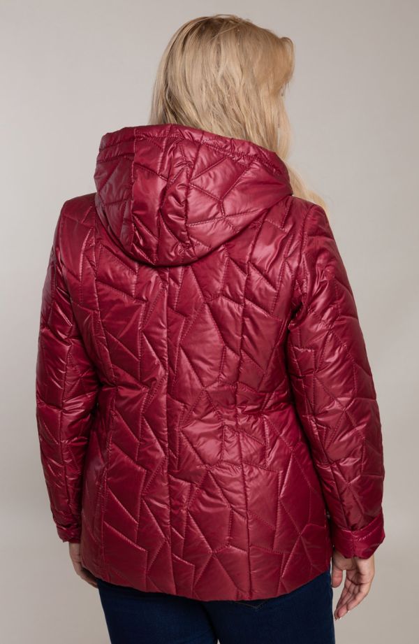 Bordo krāsas pārejas spīdīga jaka