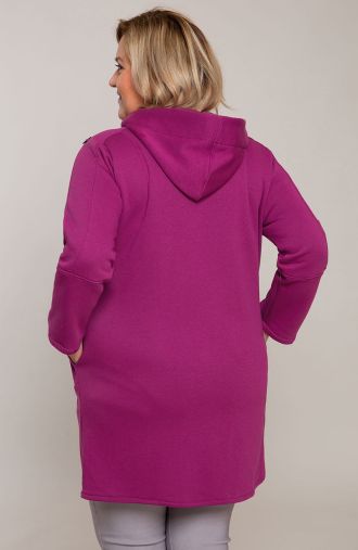 Violeta džemperis ar oriģinālu aizdari