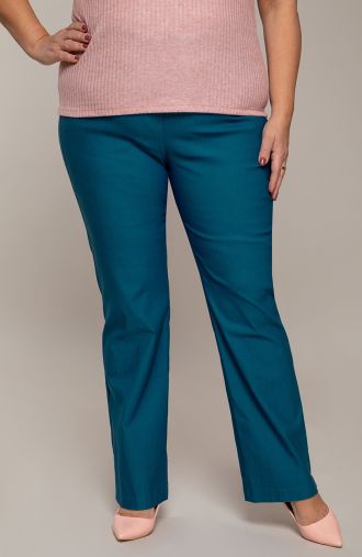 Garākas taisnas bikses džinsa krāsā