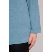 Zils džemperis ar rāvējslēdzēju
