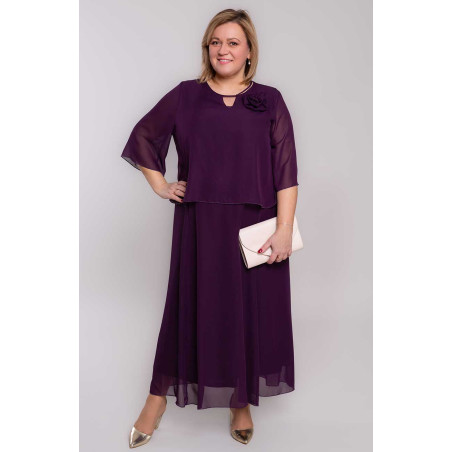 Eleganta violeta kleita ar izrotājumu