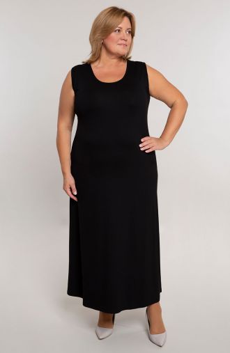 Maxi kleita klasiskā melnā krāsā